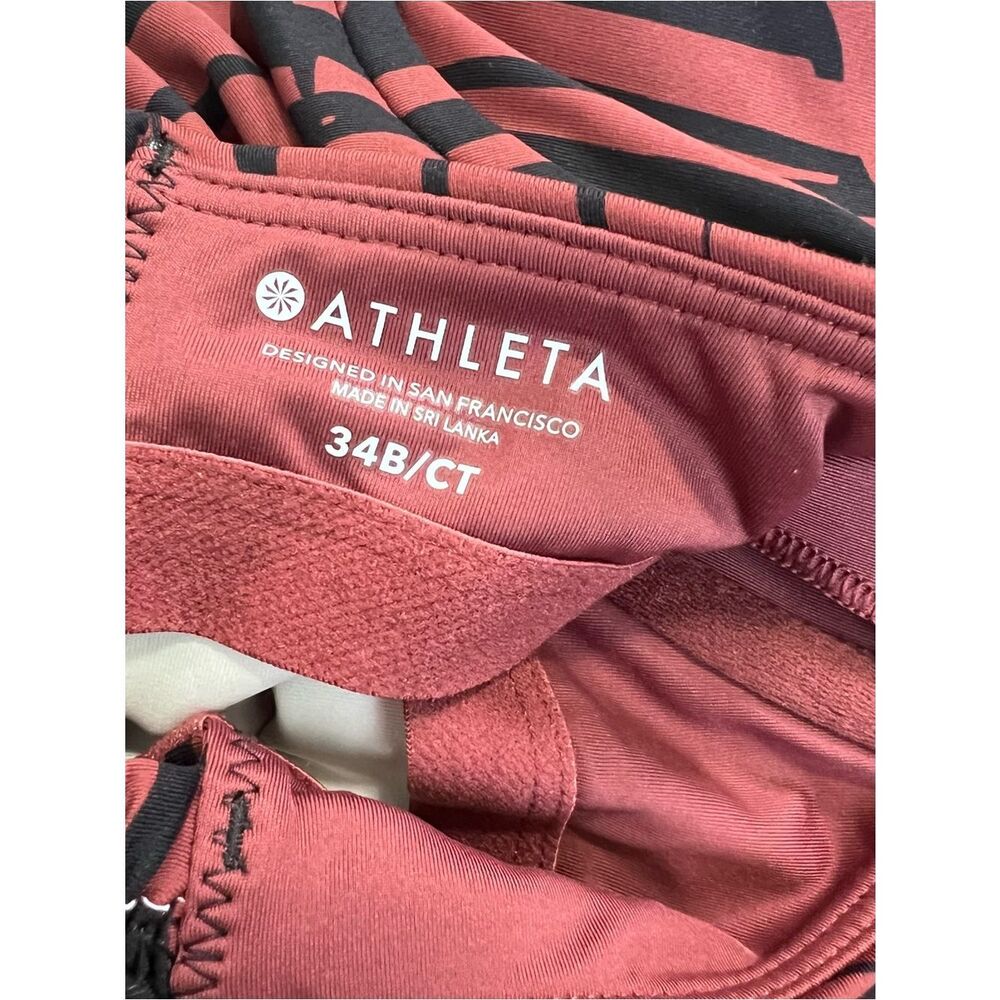 Athleta Sculpted Sienna Halter Tankini Top 34B / CT Abstract Swim NEW - Picture 7 of 10